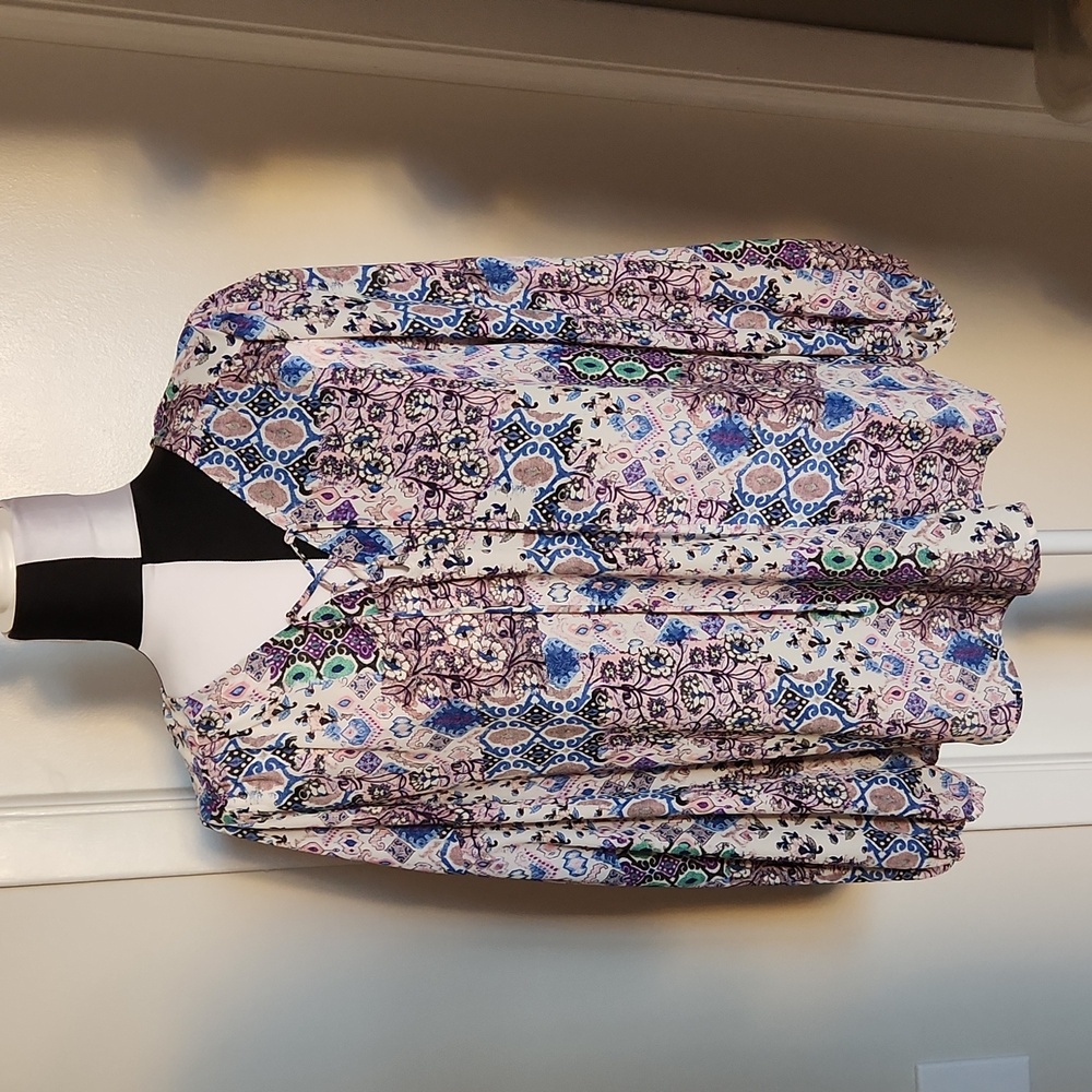 NWOT Blue Chenault Patterned Top